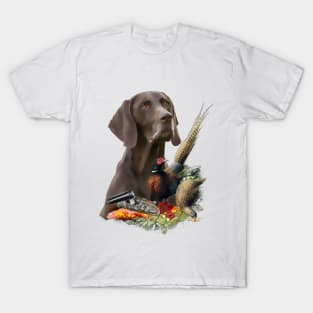 German Shorthaired Pointer with pheasant T-Shirt